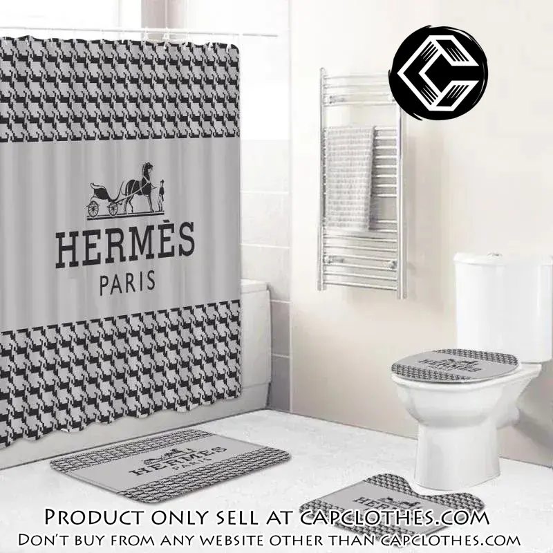 Hermes grey fashion logo limited luxury brand bathroom set home decor cc4223248